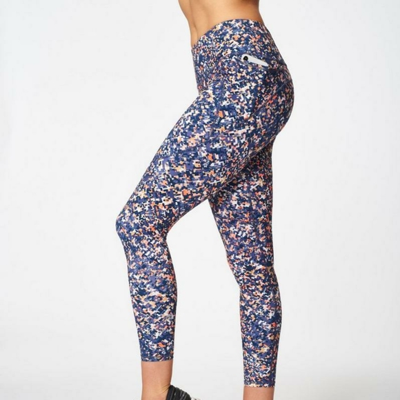 Sweaty Betty Blue Pixelated Print 